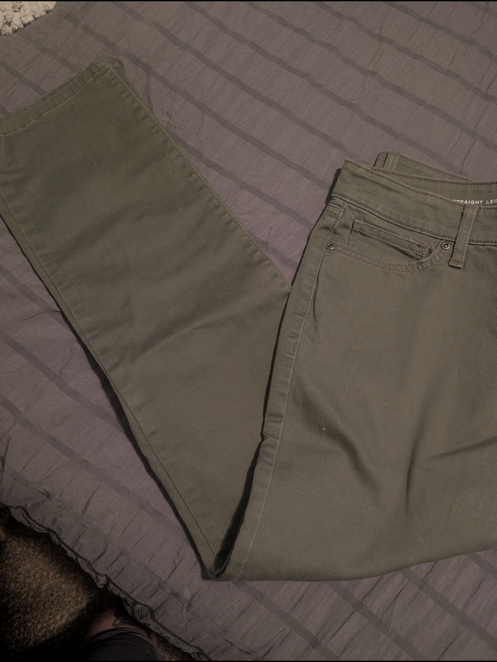St. John's Bay Olive Green Straight Leg Pants